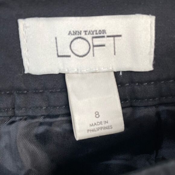 LOFT Black Midi Skirt Size 8 EUC - Picture 2 of 5